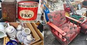 Mysłowice: Takie skarby na targu staroci. Czerwona skarbonka PKO, wiekowe puszki i te meble. Zobaczcie