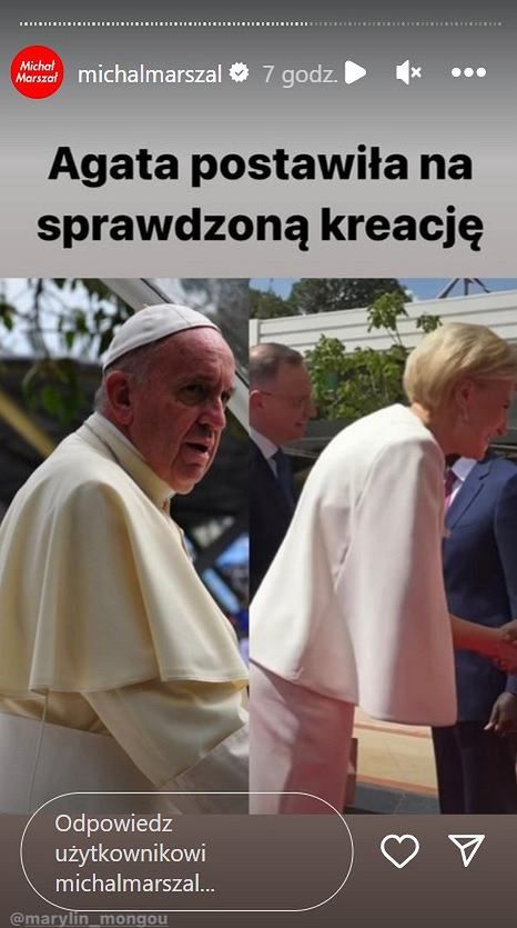 Papież Franciszek, Agata Duda