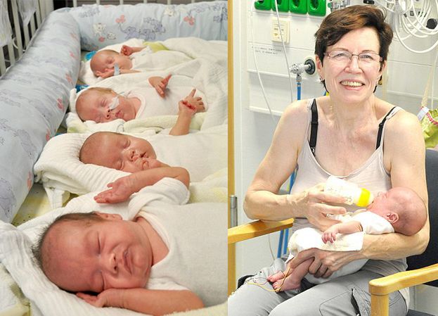 65-latka urodziła czworaczki z in vitro! Kobieta z Berlina ma już 17 dzieci!