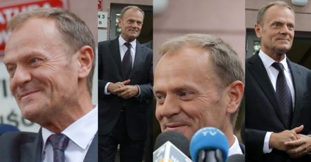 Zadowolony Tusk wychodzi z prokuratury. "Nie mam się czego bać, pan prezes mnie NIE PRZESTRASZY!" (ZDJĘCIA)