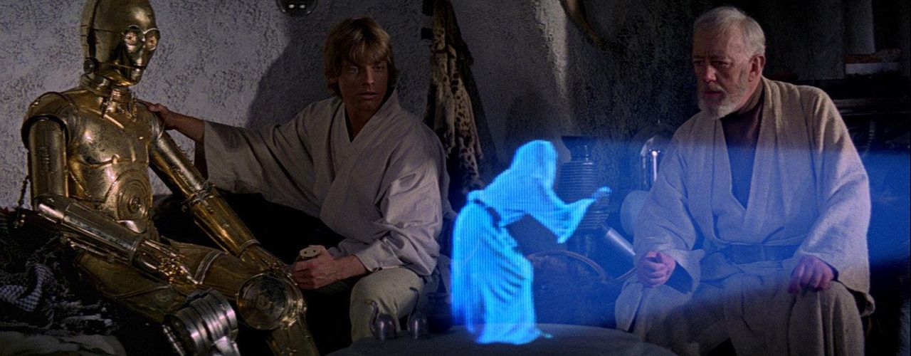 Hologram z filmu "Gwiezdne wojny: Nowa nadzieja"