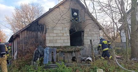 Makabryczne odkrycie. Budynek gospodarczy zapalił się w sobotę rano