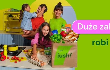 "Duże zakupy" w reklamach Żabka Jush