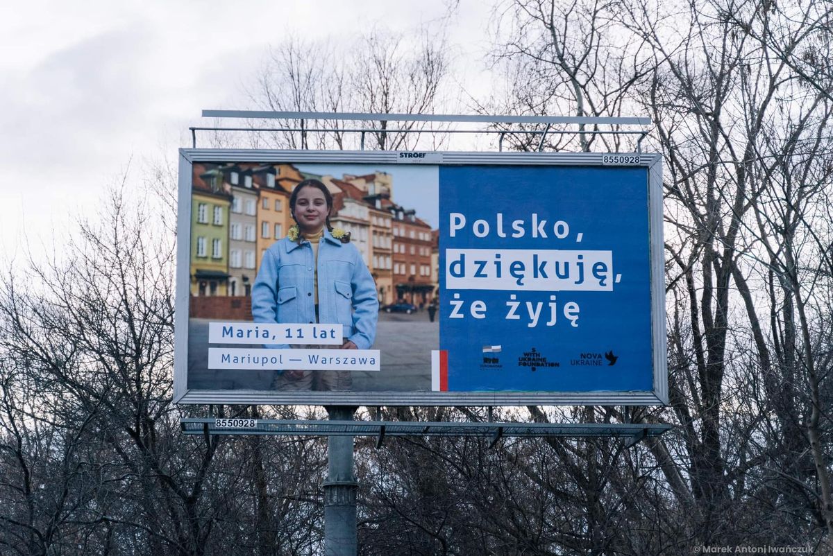 У польських містах з‘являються білборди з подякою
