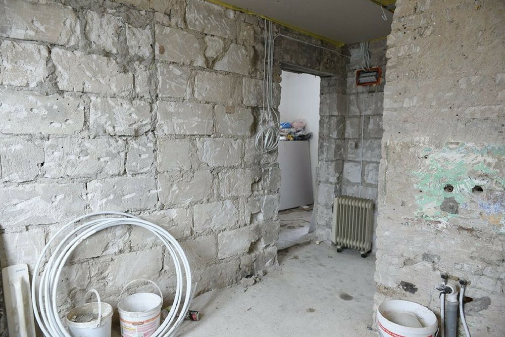 Pomieszczenie w domu państwa Hermann w trakcie remontu