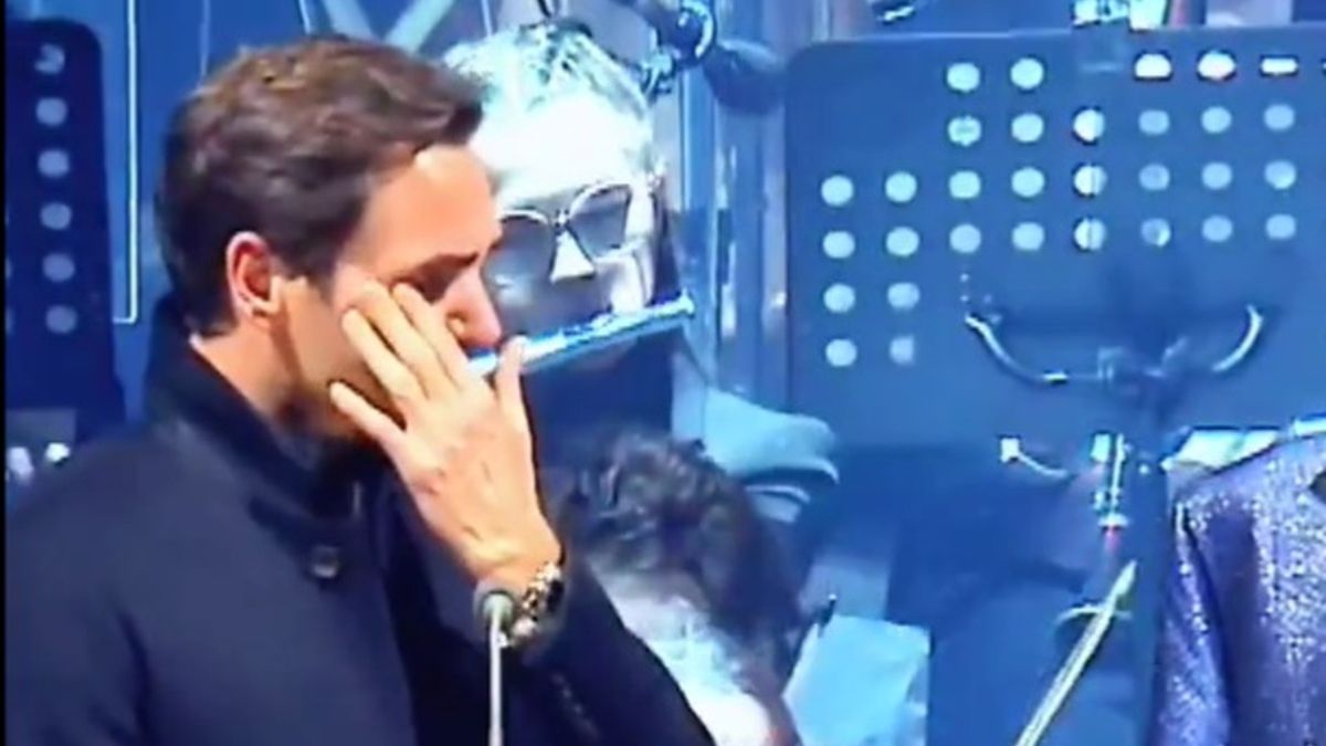 Roger Federer na koncercie Andrei Bocellego