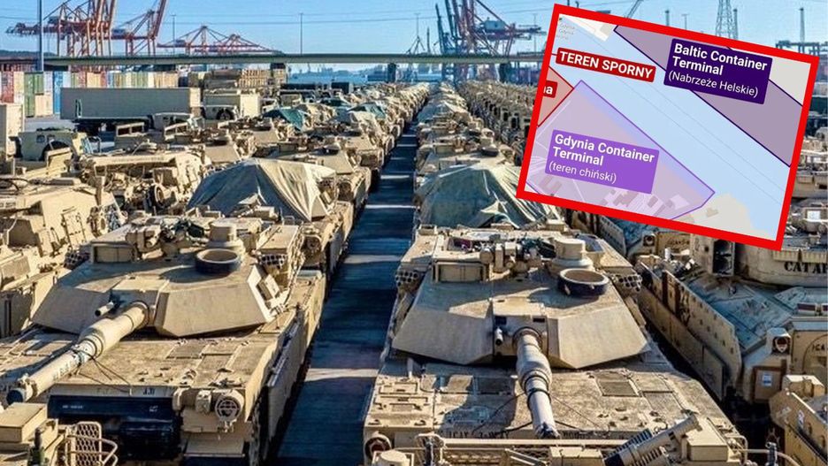Wyładunek amerykańskich czołgów w Porcie Gdynia