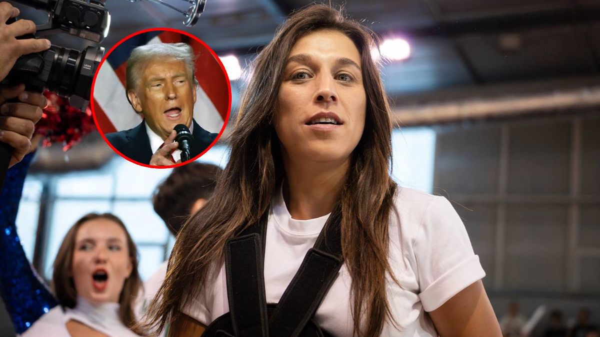 Getty Images / Na zdjęciu: Joanna Jędrzejczyk i Donald Trump (w kółku)