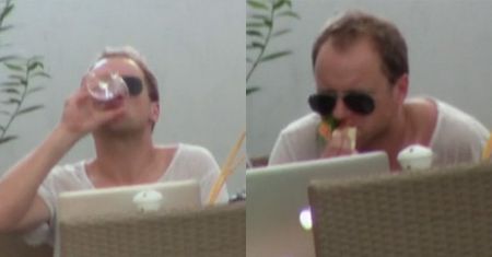 Maciej Stuhr sam na pizzy