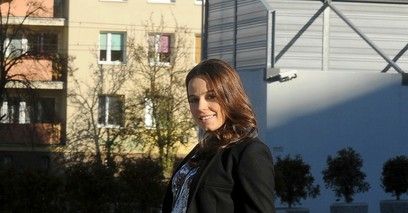 "M jak miłość": Anna Mucha w szpilkach w zaawansowanej ciąży!