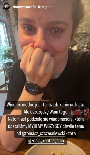 Zapłakana Zosia Zborowska dziękuje internautom