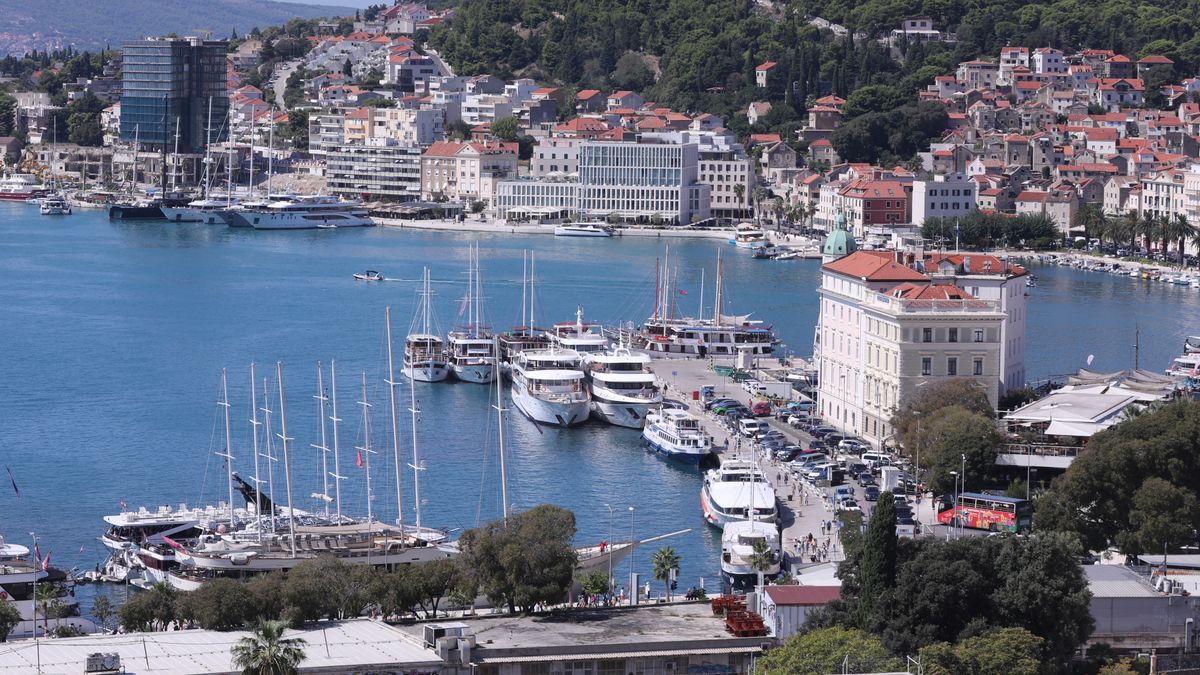 General view of Split Harbor as summer season ends on September 9, 2023. (Photo: Ivo Cagalj/PIXSELL/DeFodi Images News via Getty Images)