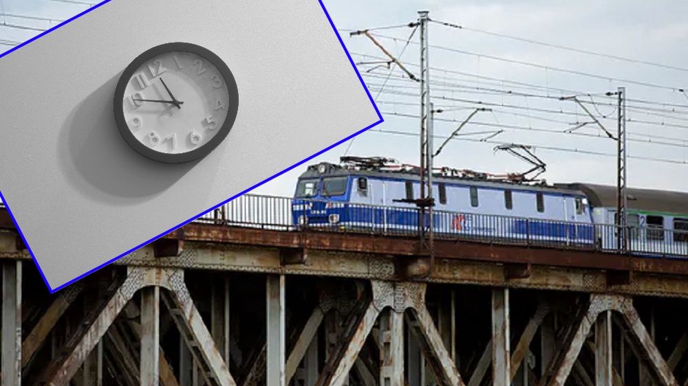 pociąg, zegar