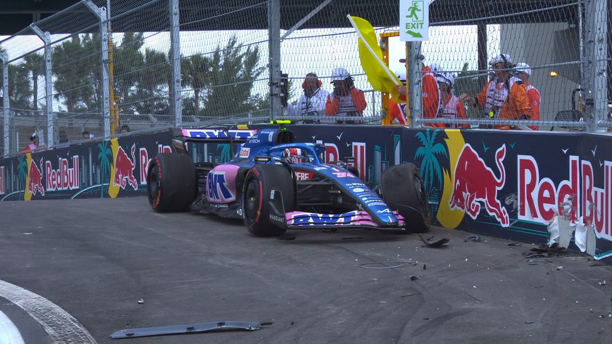 wypadek Estebana Ocona podczas GP Miami