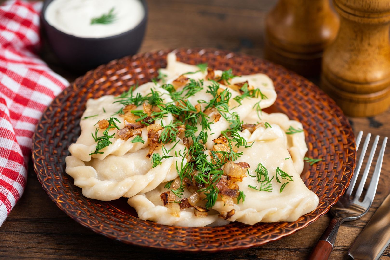 Pierogi na talerzu