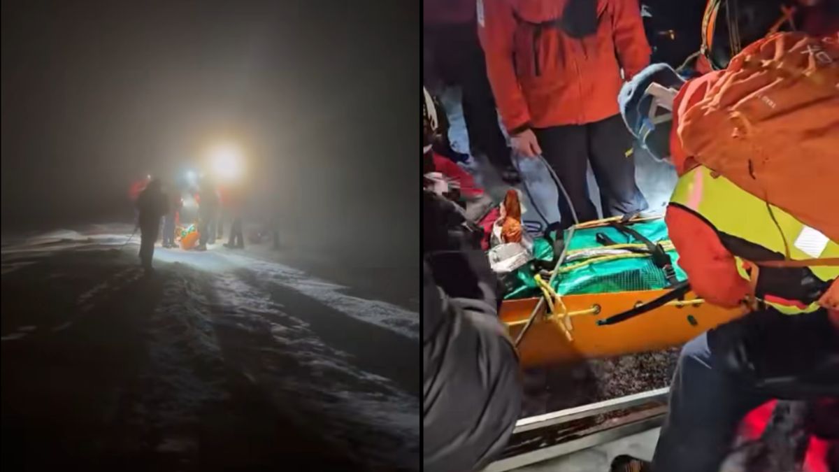 Ośmiolatek i jego opiekun byli zbyt wycieńczeni aby zejść o włas