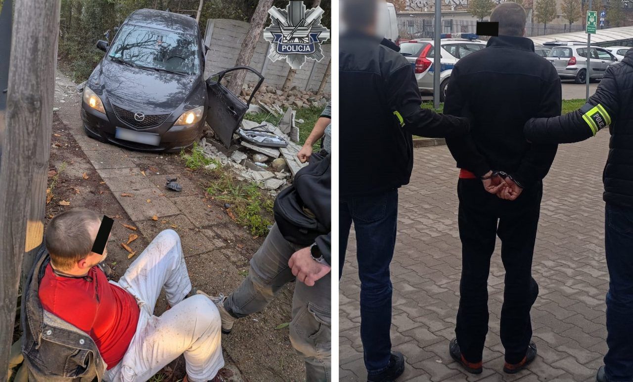 Łódź: Kryminalni po pościgu zatrzymali poszukiwanego 36-latka z zarzutami rozboju