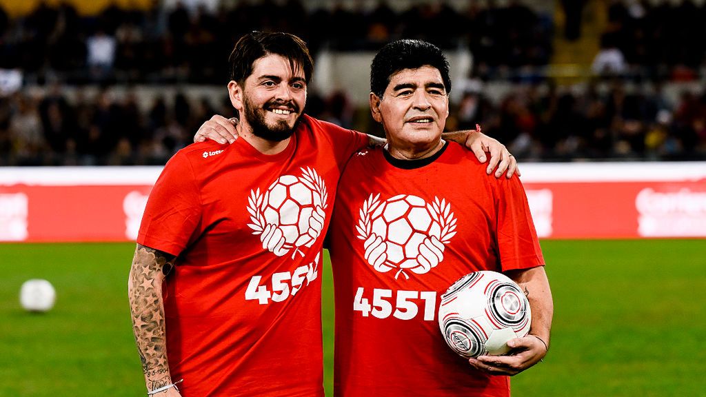 Diego Maradona z synem