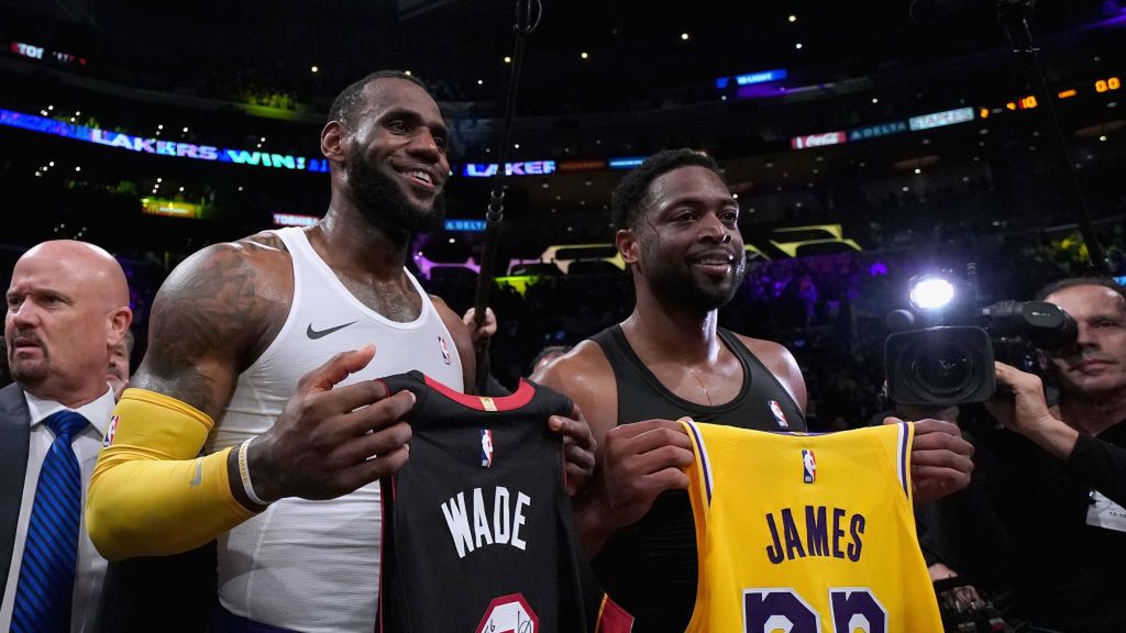 Na zdjęciu od lewej: Lebron James i Dwyane Wade