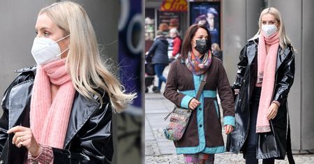 Agnieszka Woźniak-Starak w lakierowanym płaszczu i folkowa Ewa Drzyzga wychodzą razem z pracy (ZDJĘCIA)