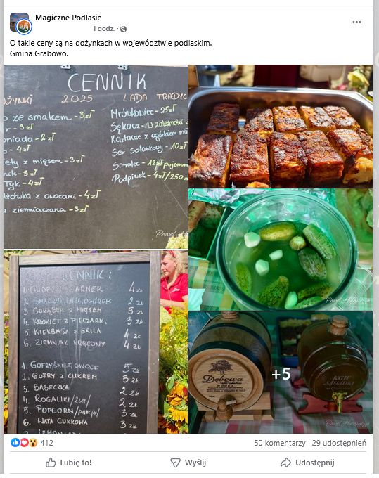 Niezwykłe ceny na dożynkach na Podlasiu. Uczta za grosze!