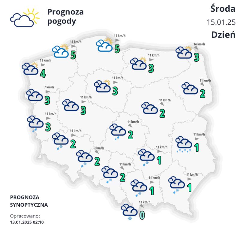 Od środy w całym kraju temperatura będzie już na plusie