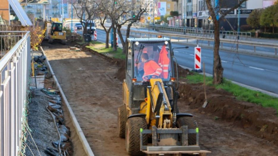 Trwa budowa nowej trasy rowerowej w mieście (źródło: UM Legnica)