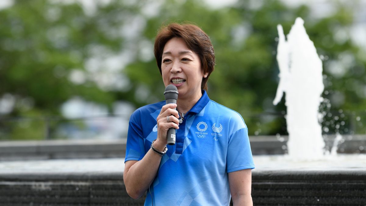 Seiko Hashimoto, president of the Tokyo Olympic Organizing Committee, speaks during a media tour at the Olympic and Paralympic Village for the Tokyo 2020 Games, constructed in the Harumi waterfront district of Tokyo, Japan, on Sunday, June 20, 2021. Athletes and officials at the Olympics will be subject to a range of penalties should they break virus protocols during the Tokyo Games. Photographer: Akio Kon/Bloomberg via Getty Images