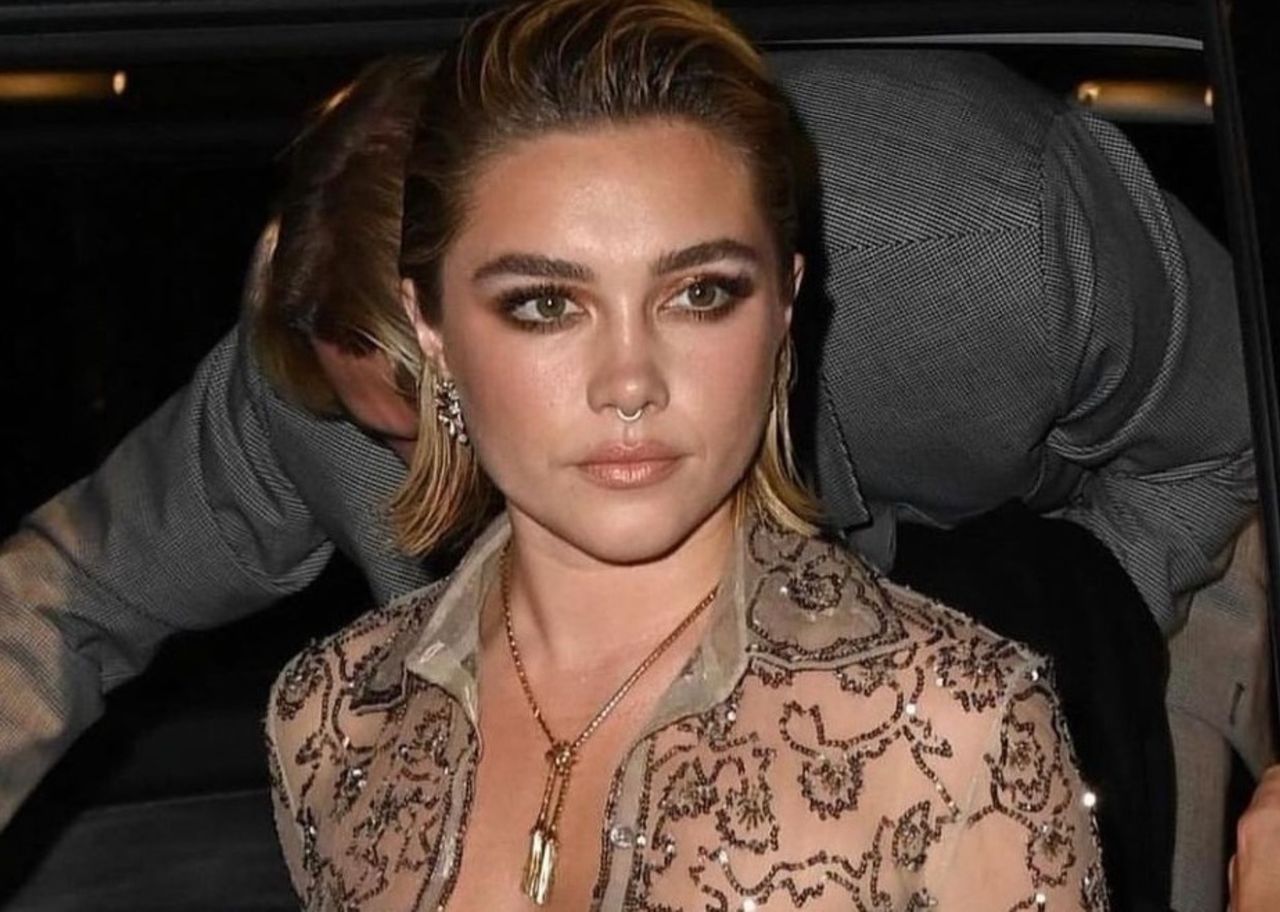 Bezkompromisowa Florence Pugh. Na wieczór wybrała prześwitujący zestaw