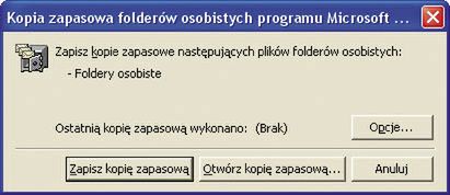 Outlook 03/07 - stwórz kopię zapasową plików 2