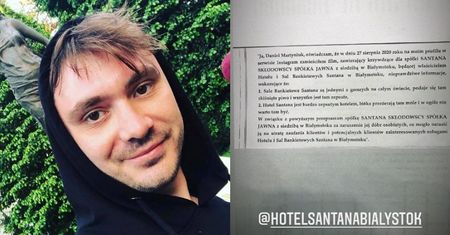 "Skruszony" Daniel Martyniuk PRZEPRASZA hotel w Białymstoku: "Zamieściłem film zawierający NIEPRAWDZIWE INFORMACJE"