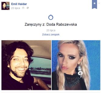 Doda i Emil potwierdzili zaręczyny! Na Facebooku (FOTO)