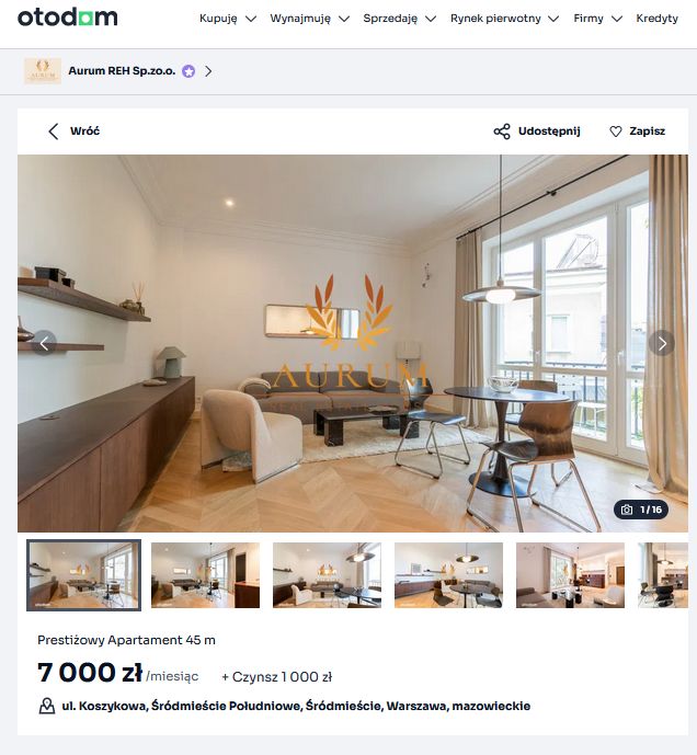 Julia Wieniawa chce wynająć swoje mieszkanie. Kosmiczna cena