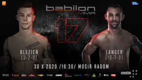 Babilon MMA 17. Walka Krystian Blezień vs Alan Langer w karcie