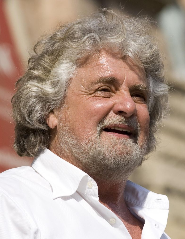 Były komik Beppe Grillo, lider Ruchu Pięciu Gwiazd
