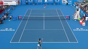WTA Shenzhen: świetny bekhend Radwańskiej