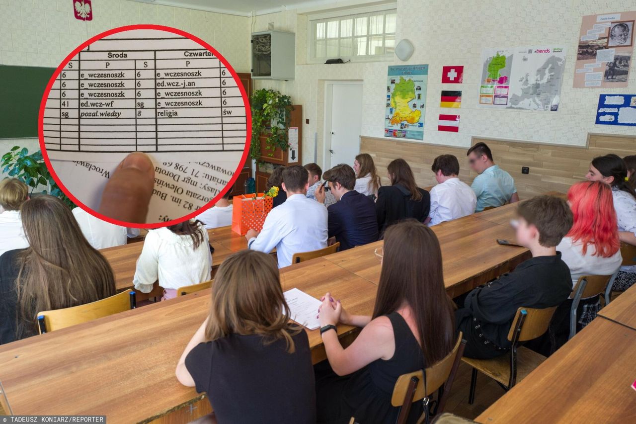 Nauka na "nocną zmianę". Oburzeni uczniowie pokazują plany lekcji