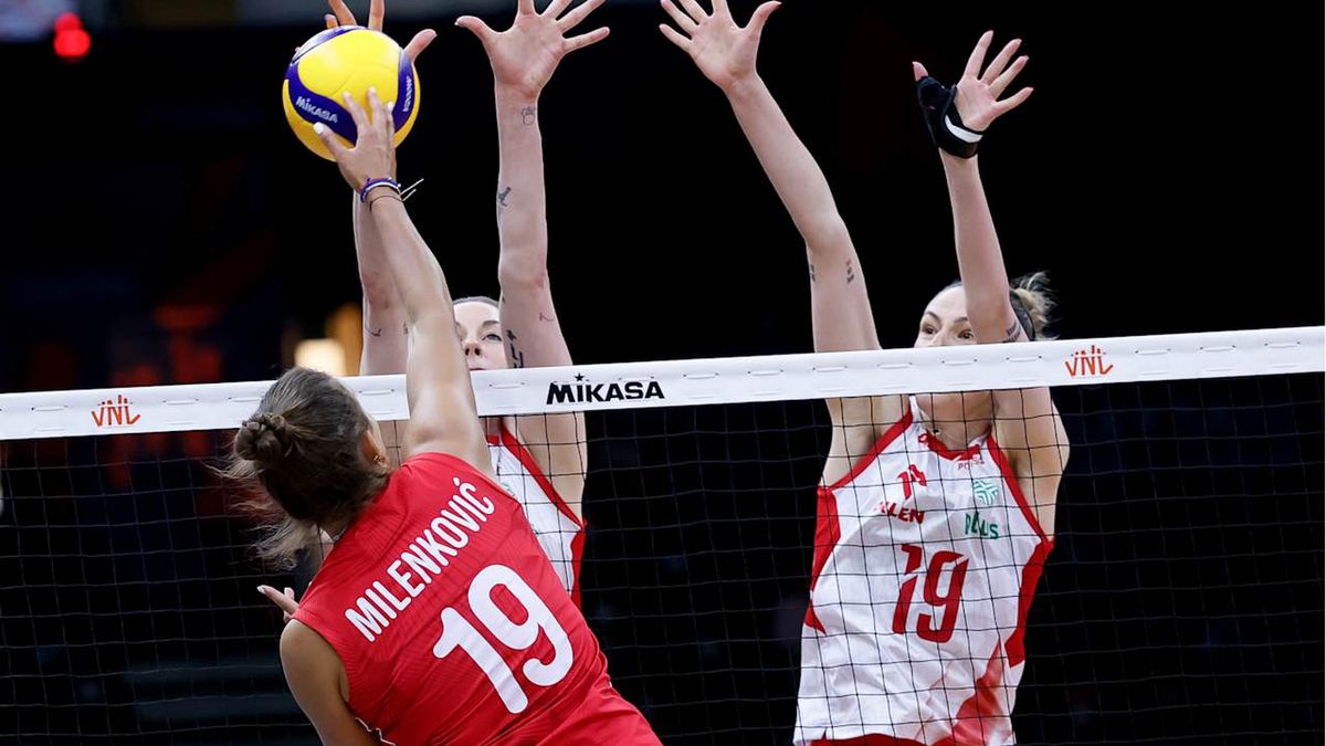 Materiały prasowe / VolleyballWorld / Mecz Serbia - Polska w LNK 2025