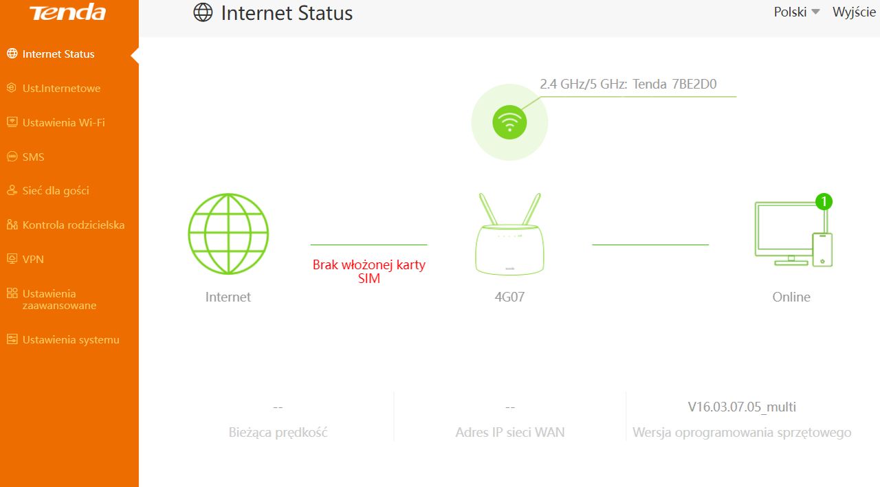 Router TENDA 4G07 AC1200 Dwuzakresowy Wi-Fi 4G LTE Router