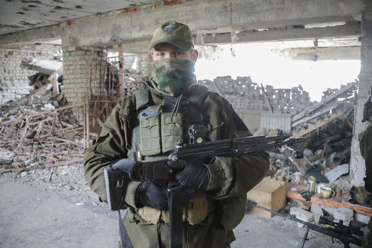 Żołnierz jednej z separatystycznych republik donbaskich