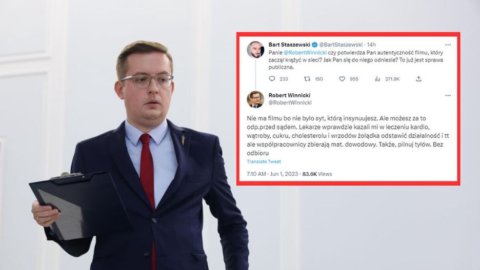 Bart Staszewski pyta Roberta Winnickiego o rzekome nagrania. Poseł odpowiada 