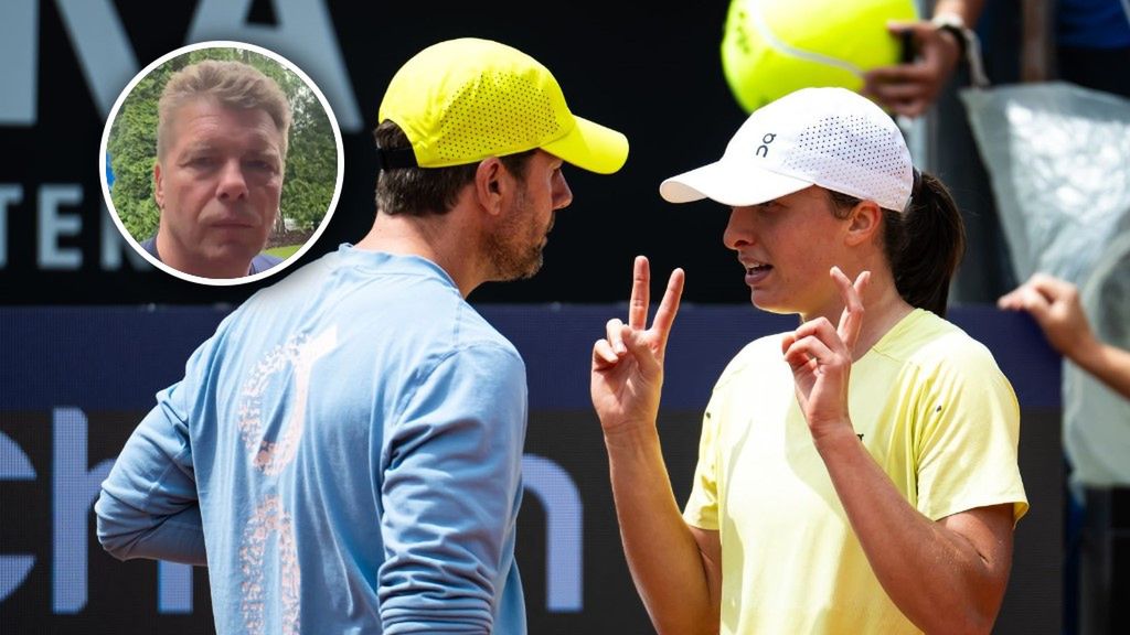 Getty Images / Robert Prange / x.com/AdamRomer13 / Na zdjęciu: Wim Fissette oraz Iga Świątek, na małym zdjęciu: Adam Romer
