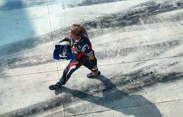 Sebastian Vettel wygrał 8 z 14 wyścigów w sezonie 2013