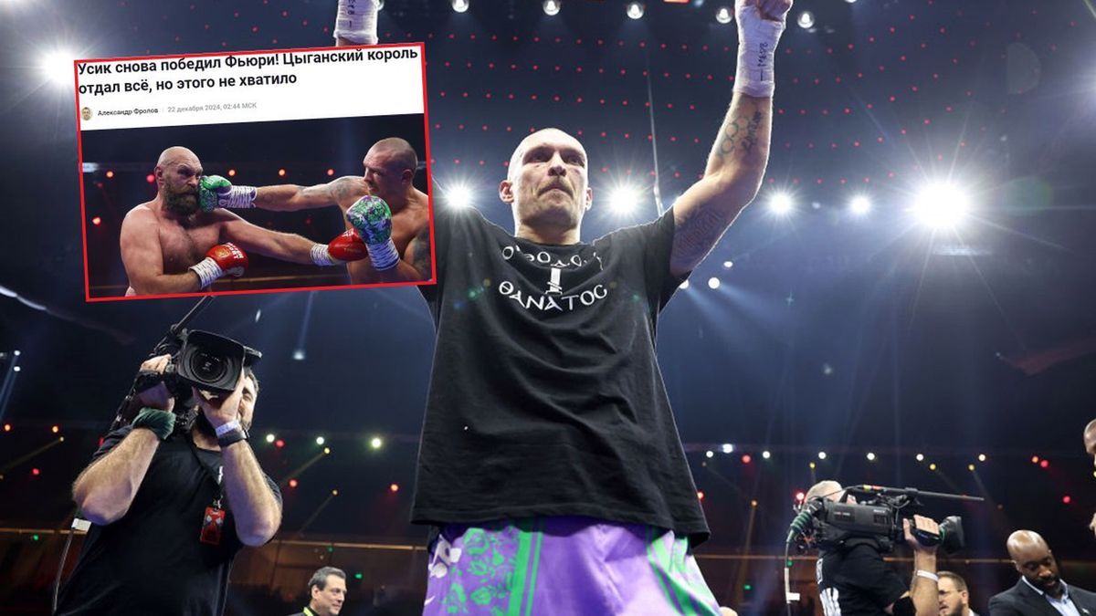 Getty Images / Mark Robinson / Na głównym: Ołeksandr Usyk, w ramce: screen z championat.com