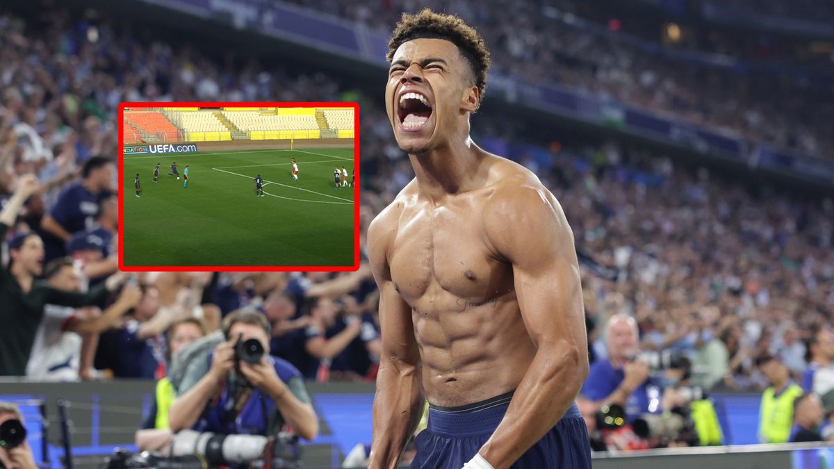 PAP/EPA / CHRISTOPHER NEUNDORF / Na zdjęciu: Desire Doue i jego gol z Polską