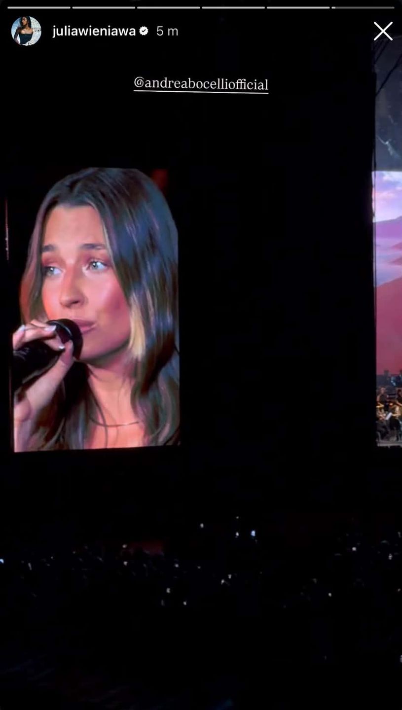Julia Wieniawa i Andrea Bocelli na jednej scenie