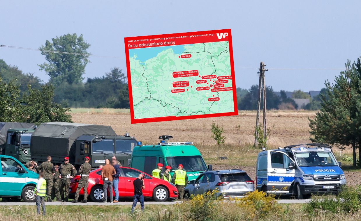 Znaleziono następne drony. Tak wygląda aktualna mapa