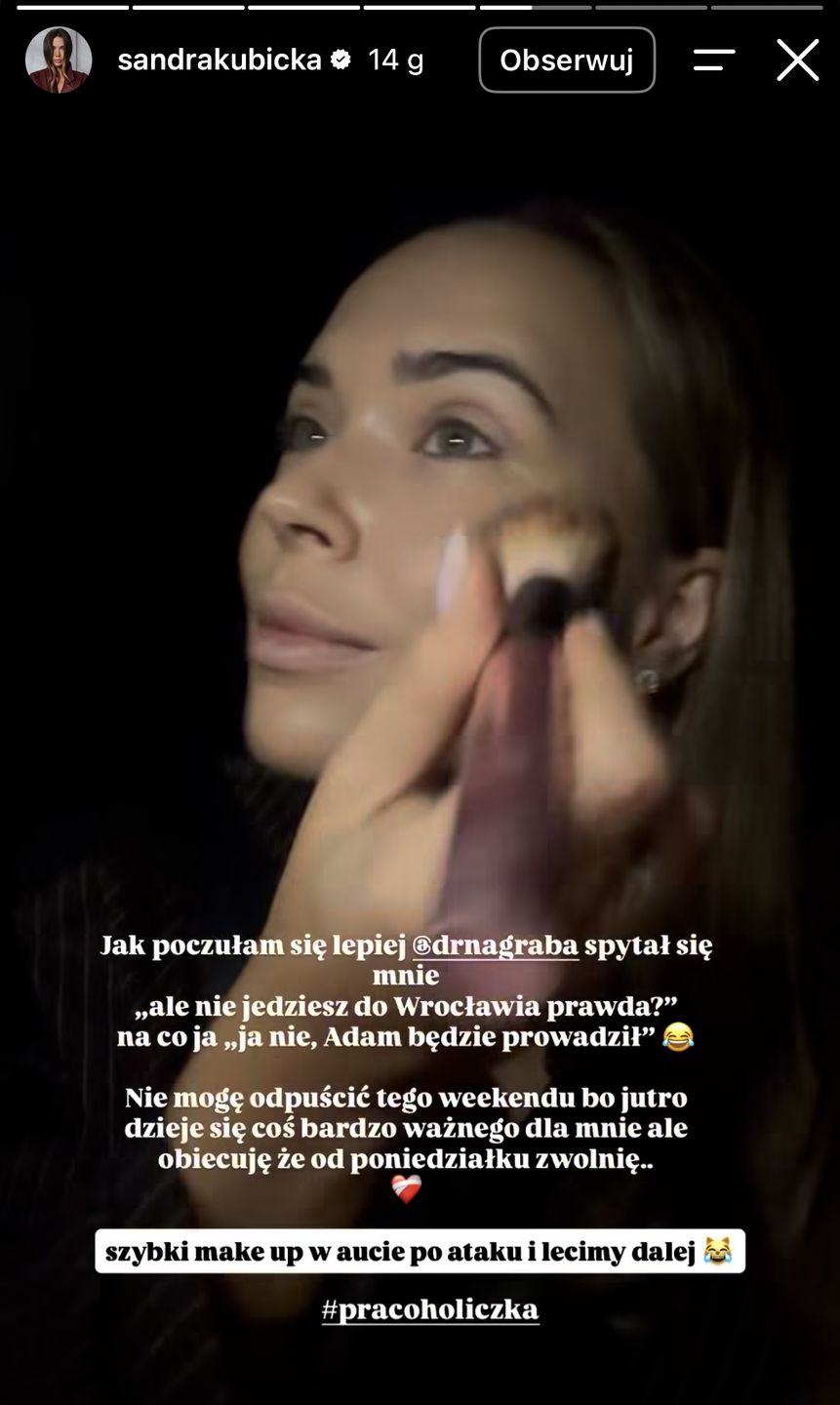 Sandra Kubicka trafiła do szpitala 