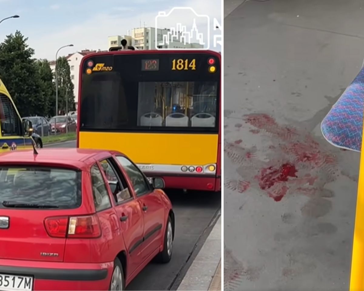 Wypadek w autobusie w Warszawie / Miejski Reporter