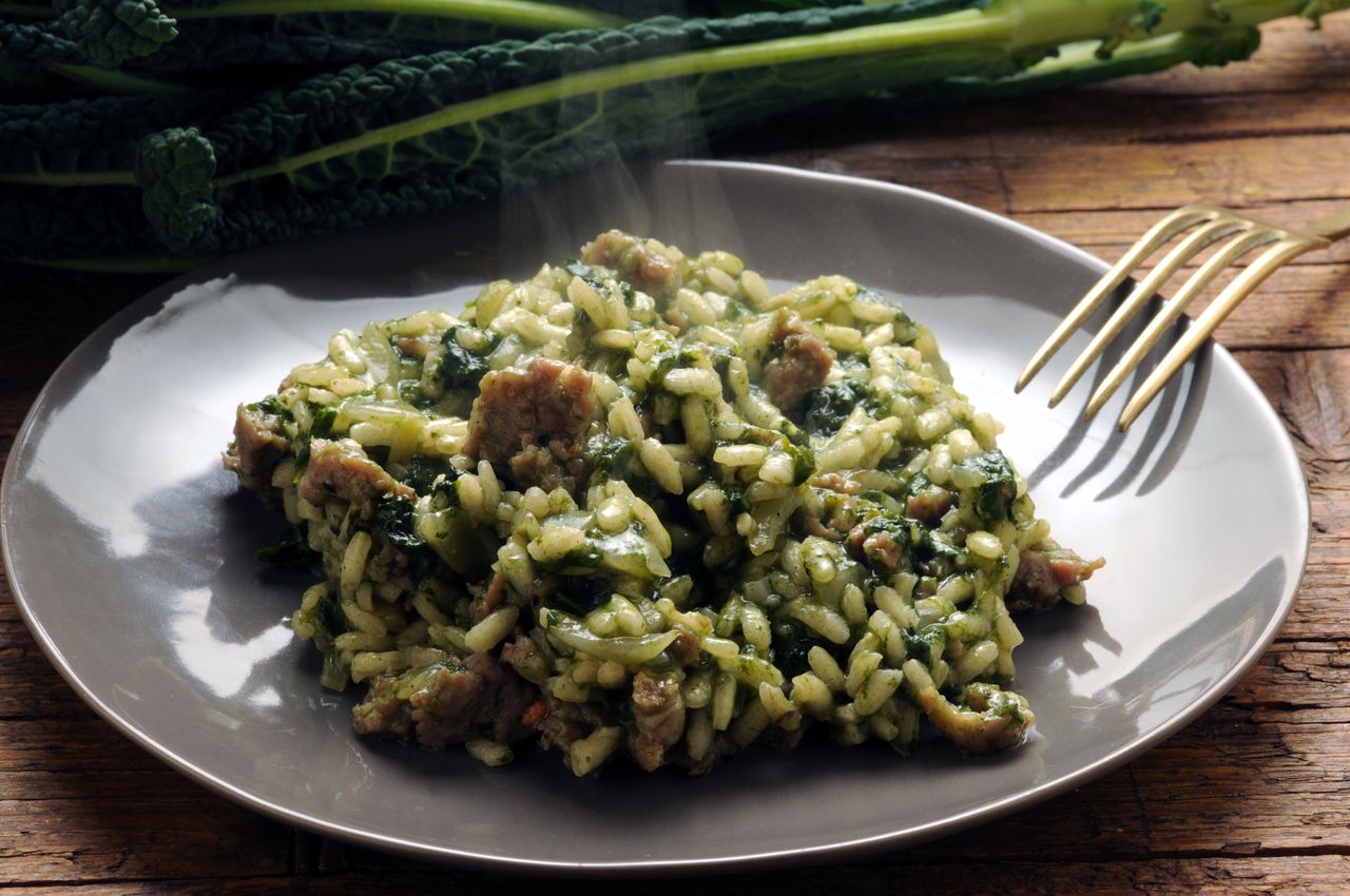 Risotto z jarmużem to świetny pomysł na obiad